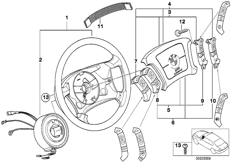 BMW Steering Wheel Radio Telephone Switch