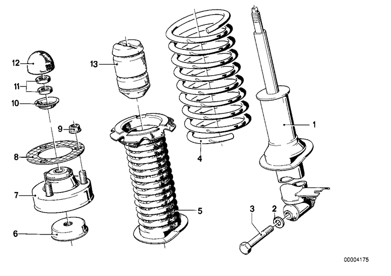 Genuine BMW Plate Rear Spring Strut