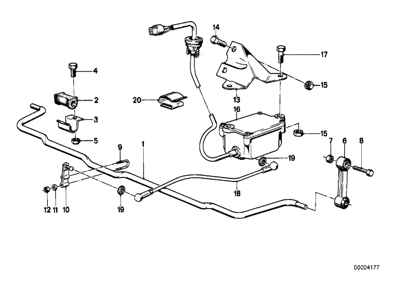 Genuine BMW Levelling Device Rod Rear Axle