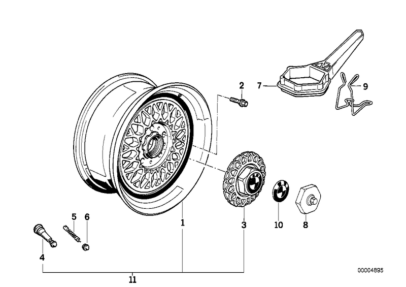 Genuine BMW Wheel Rim Clip