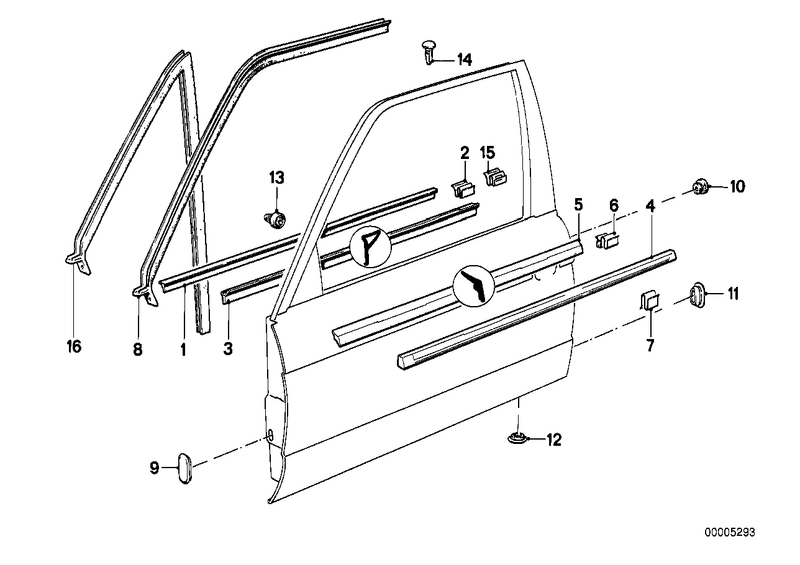 BMW Door Weather Strip Clamp