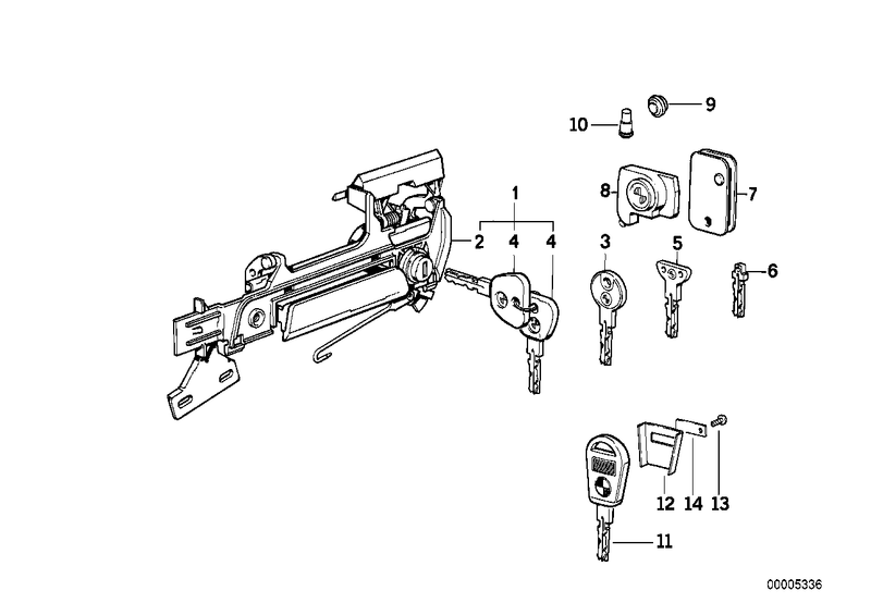 Genuine BMW Door Lock with Code