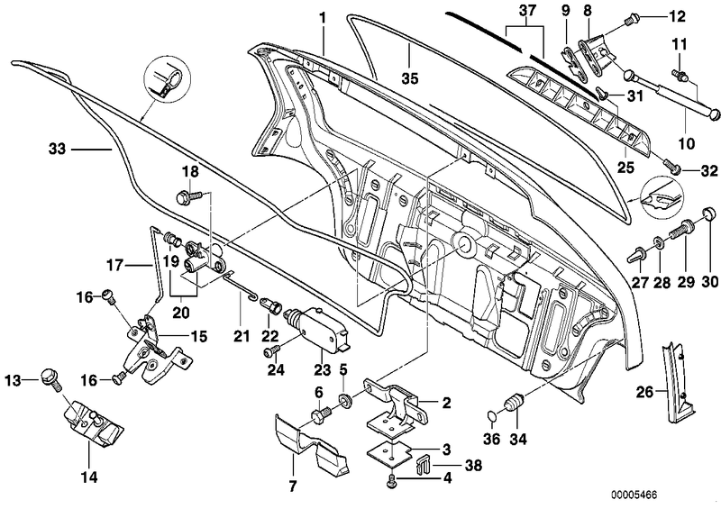 BMW Boot Trunk Gas Spring Strut