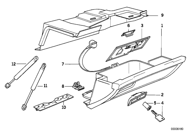 Genuine BMW Glove Box Lower Catch