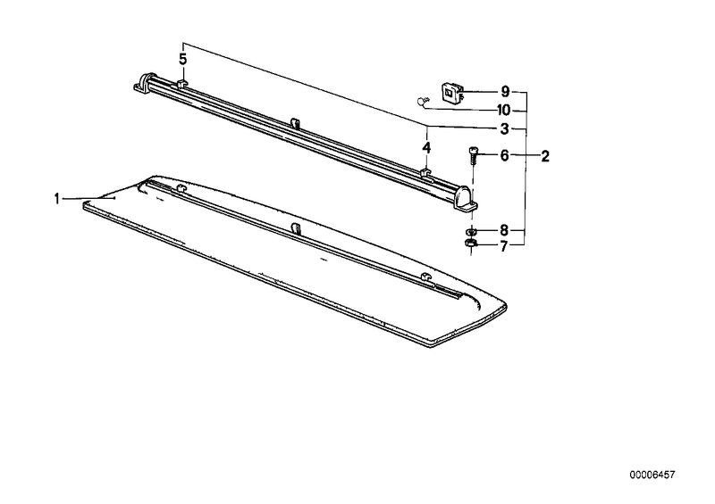 Genuine BMW Rear Window Shelf with Blind