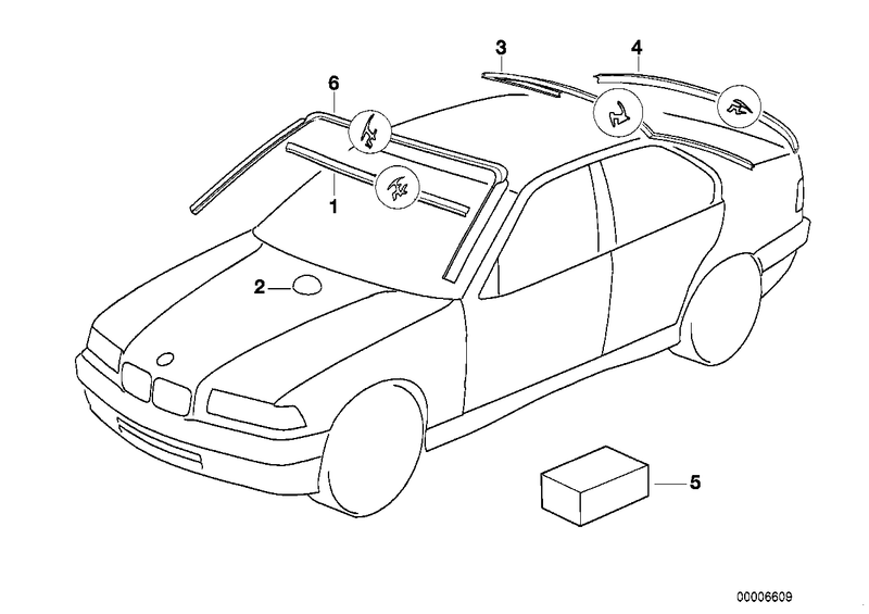 Genuine BMW Windscreen Seal Rubber Upper