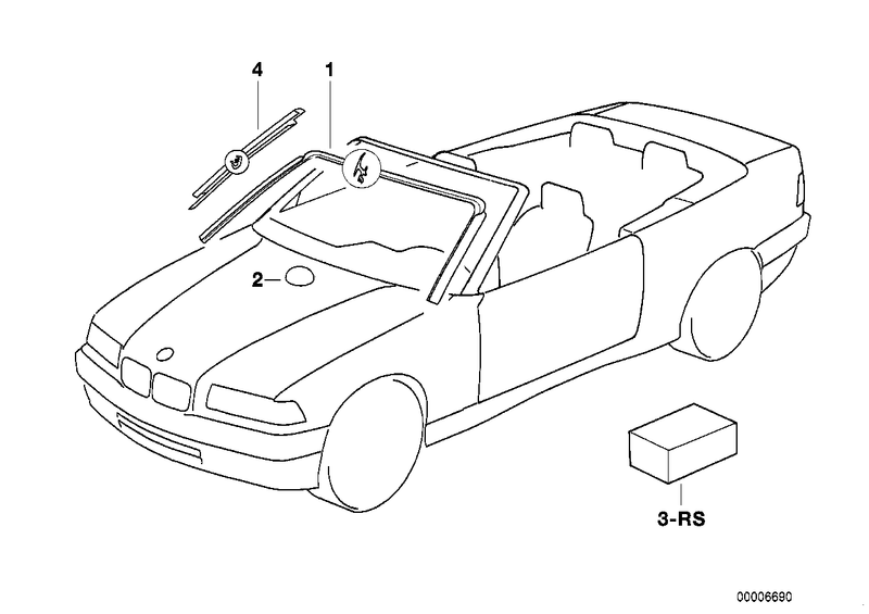 BMW Windscreen Seal Rubber