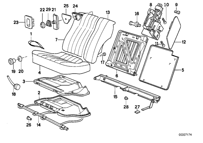 Genuine BMW Seat Belt Buckle Guide