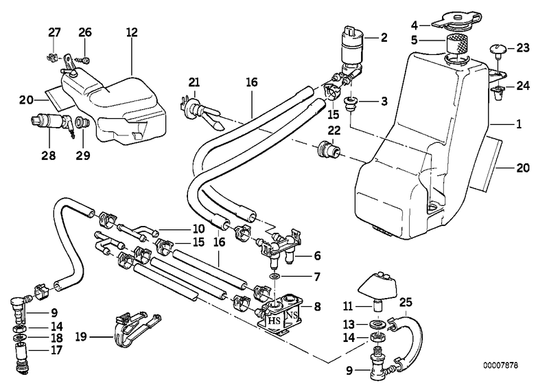 BMW Windscreen and Headlight Washer Pump