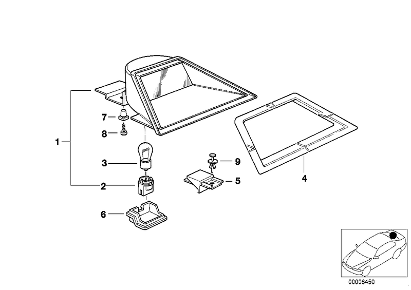 Genuine BMW Third Stop Lamp Housing