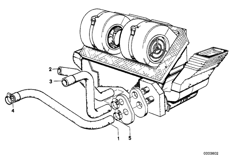 Genuine BMW Heater Core Water Hose Intake