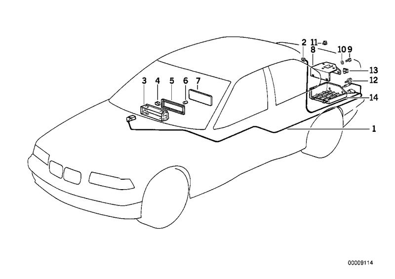 Genuine BMW Stereo System Frame