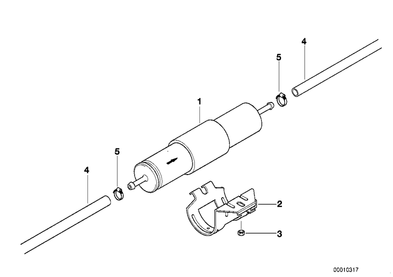 Genuine Hengst BMW Fuel Filter In Line