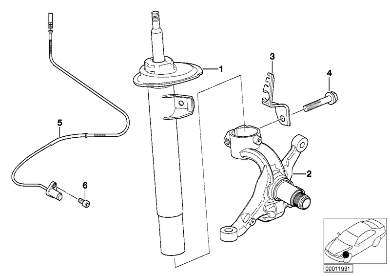 BMW ABS Wheel Speed Sensor Pulse Generator