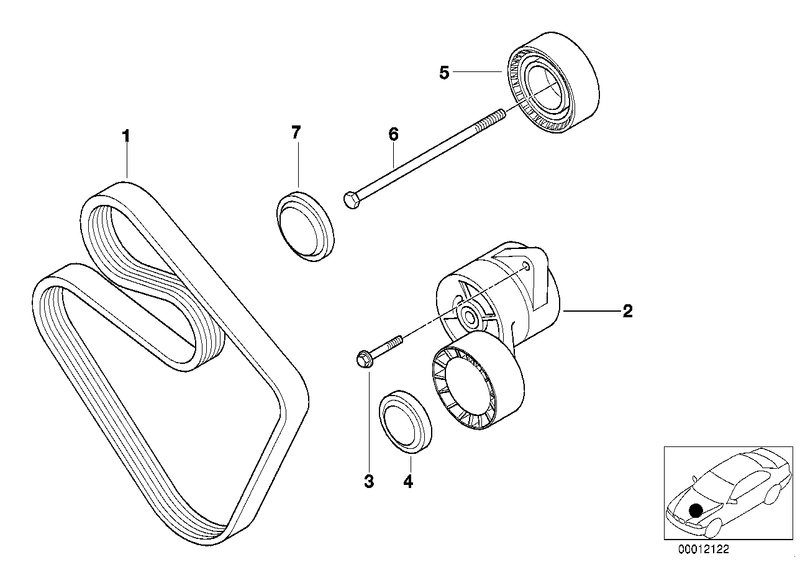 BMW VW V-Ribbed Belt