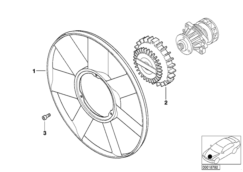 BMW Engine Cooling Fan Clutch Coupling