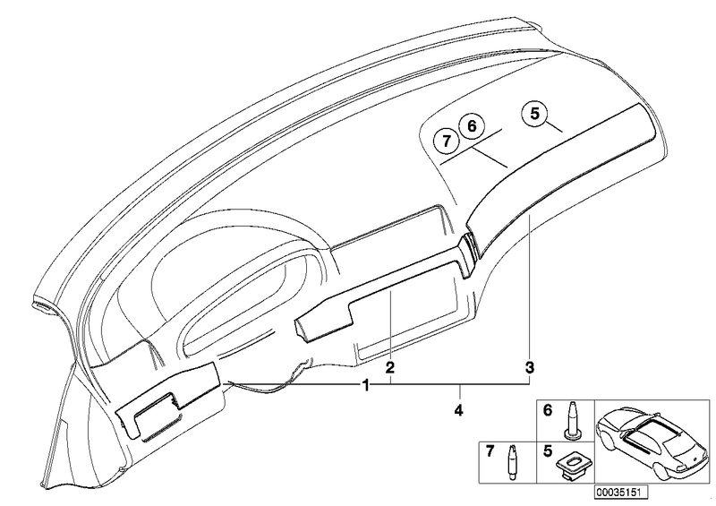 Genuine BMW Dashboard Decor Strip