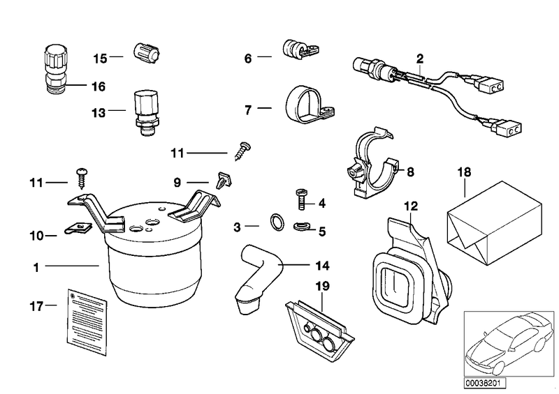 Genuine BMW Drying Container Water Outlet Hose