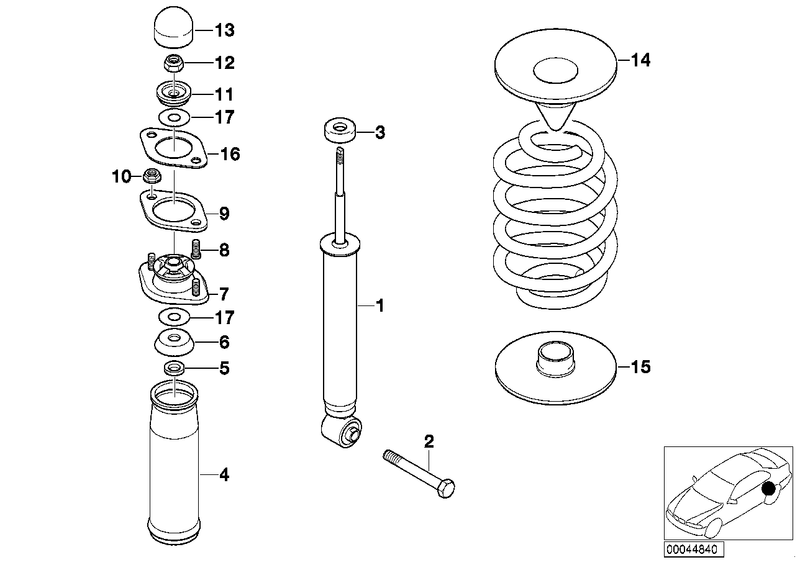 Genuine BMW Shock Absorber Protection Tube