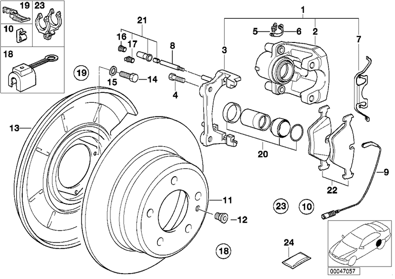 Genuine BMW Brake Pad Set Rear