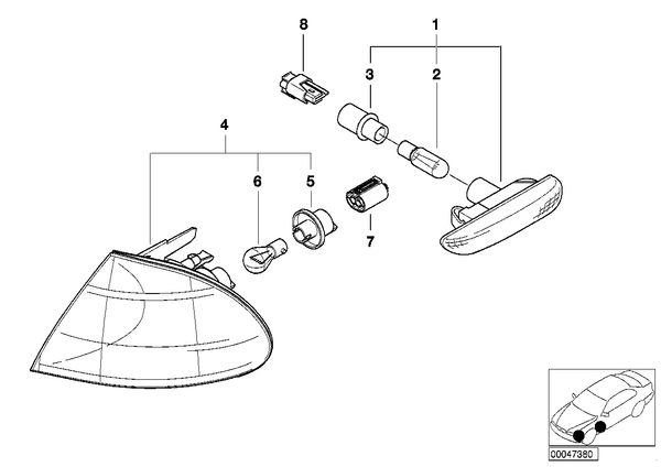 Genuine BMW Front Turn Indicator