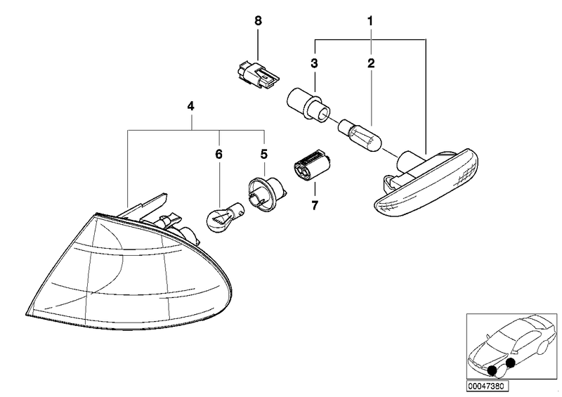 Genuine BMW Front Turn Indicator