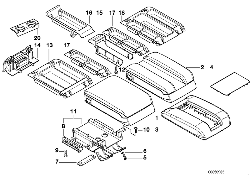 Genuine BMW Centre Console Arm Rest