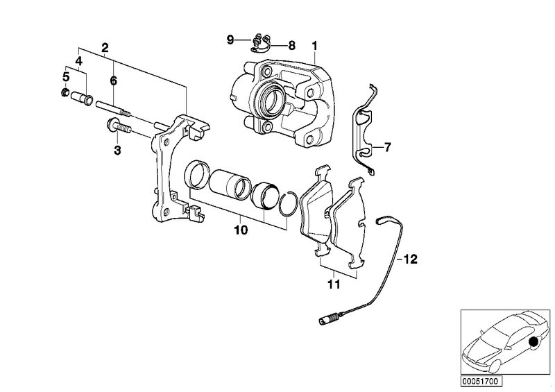 BMW Brake Pad Set Rear