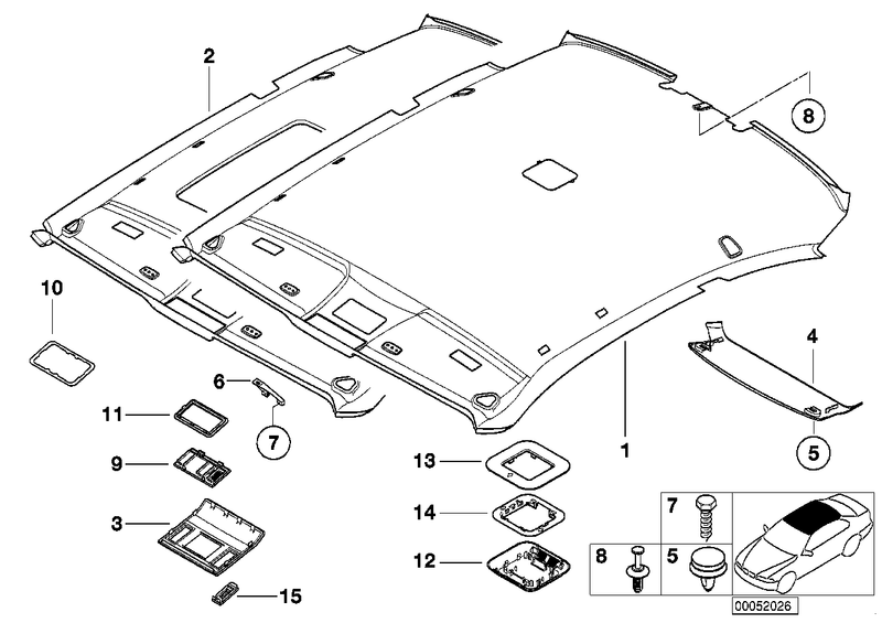 Genuine BMW Headliner Sunroof Motor Cover