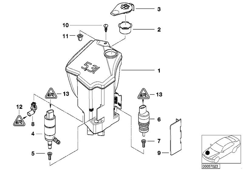 Genuine BMW Headlight Cleaning System Retrofit Kit