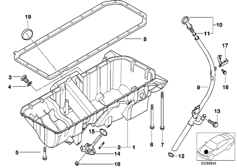 Genuine Elring BMW Oil Pan Gasket