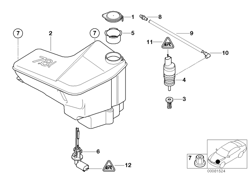 BMW Windscreen Washer Pump