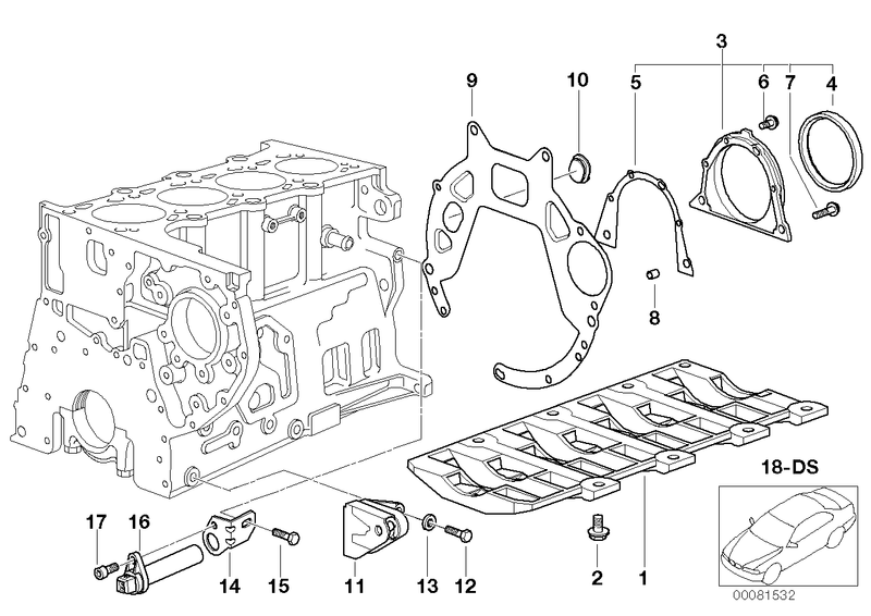 Genuine Elring BMW Rear Crankshaft Seal