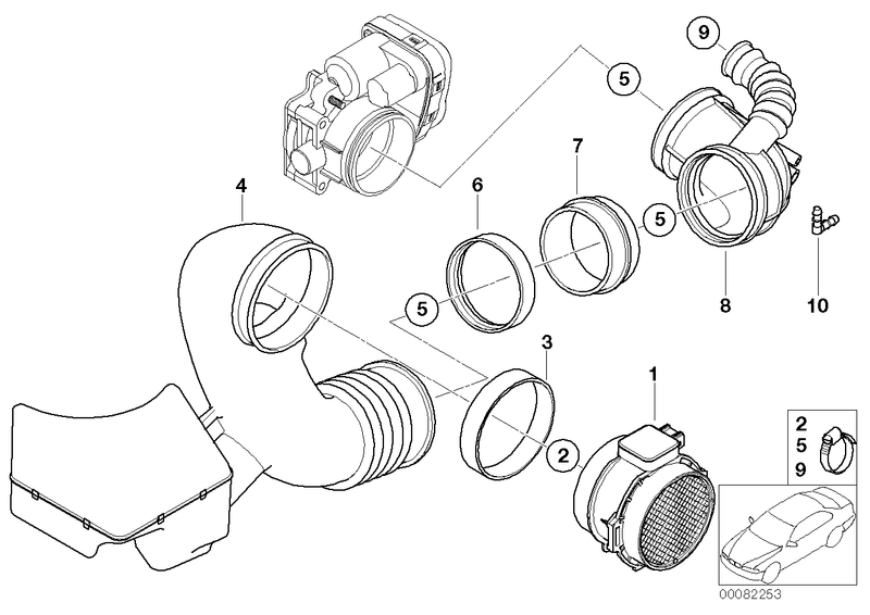 Genuine HELLA BMW Mass Air Flow Sensor