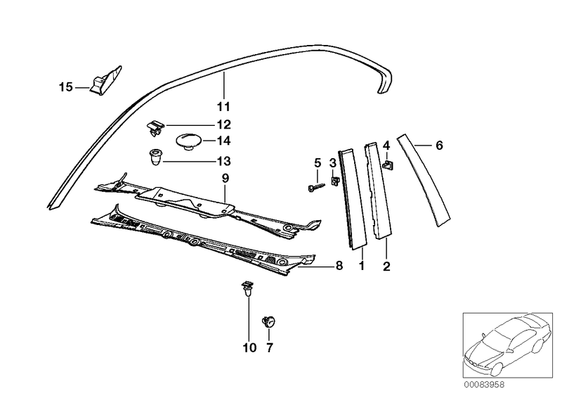 Genuine BMW Windscreen Wiper Cover Set