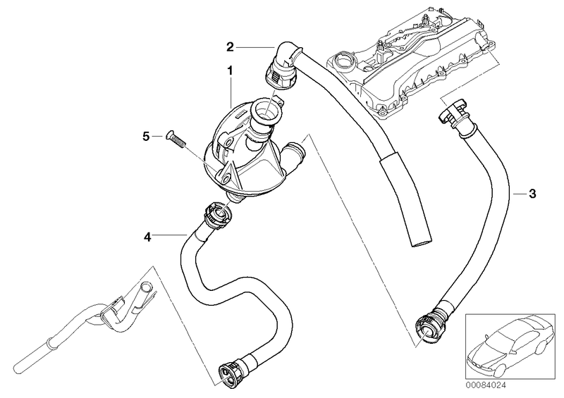 BMW Crankcase Vent Breather Hose