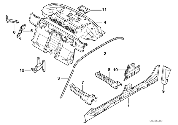 Genuine BMW Rear Seat Console