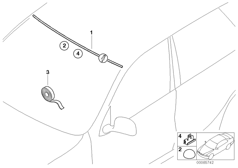 BMW Windshield Rubber Seal