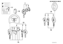 Genuine BMW Master Key with Remote Control FOB 315 MHZ