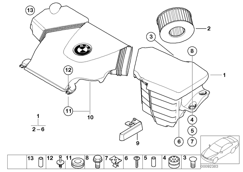 Genuine Hengst BMW Engine Air Filter