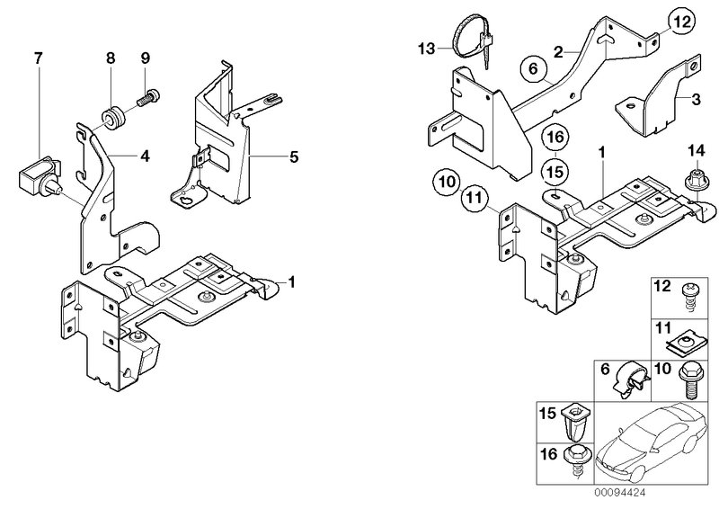 BMW CD Changer Bracket Front