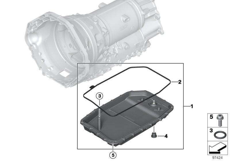 BMW Automatic Transmission Oil Pan Filter Seal and Screw Kit