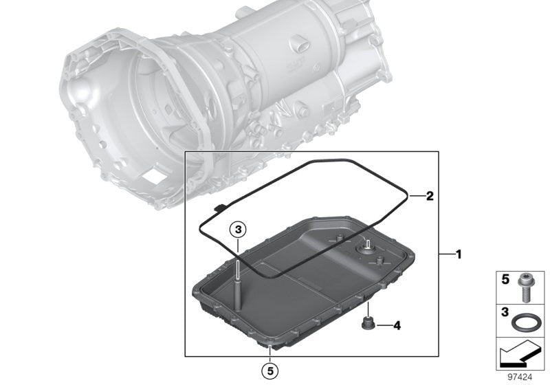 Genuine ZF BMW Jaguar Land Rover Automatic Transmission Oil Pan Filter Kit