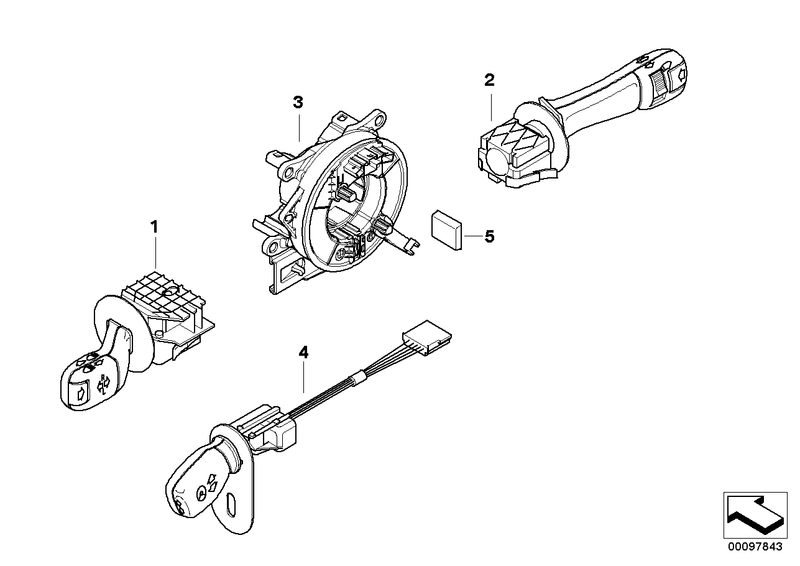 Genuine BMW Steering Column Adjustment Switch