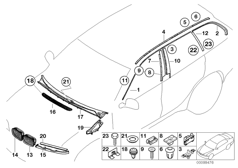 BMW Radiator Kidney Grille