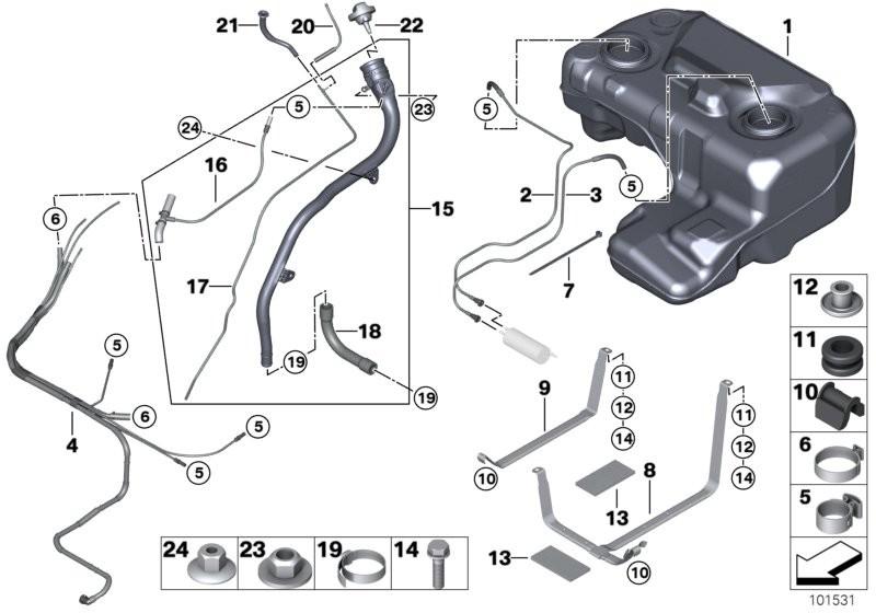 BMW Fuel Tank Filler Pipe