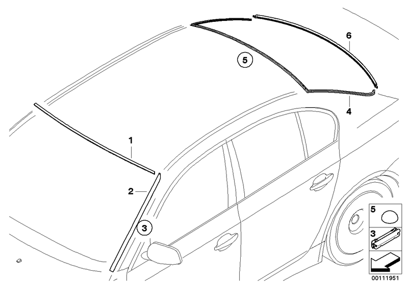 BMW Windscreen Moulding Clip