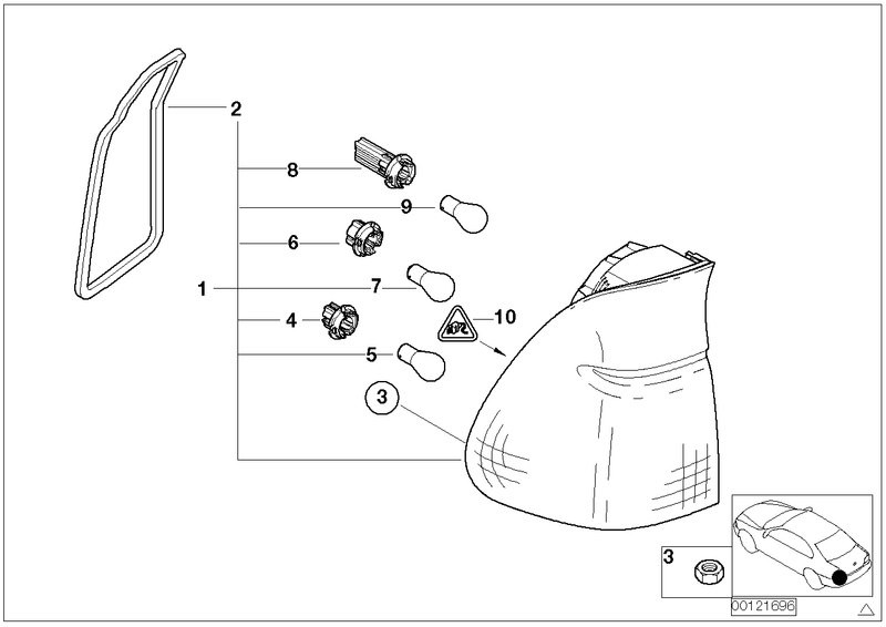 Genuine BMW Tail Light Bulb Holder Socket