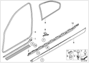 Genuine BMW Window Seal Gasket Rubber Rear