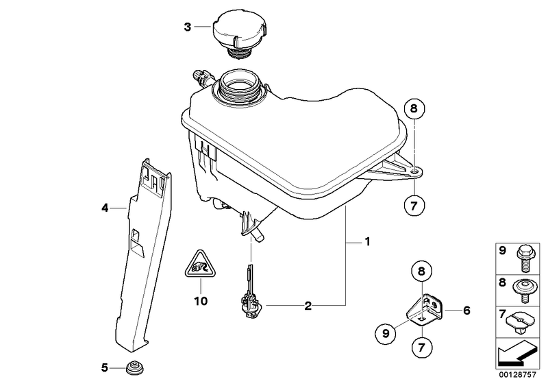 BMW Engine Coolant Radiator Expansion Tank Cap